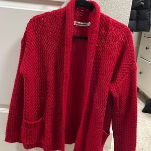 Red Cardigan Size Xs - image 1